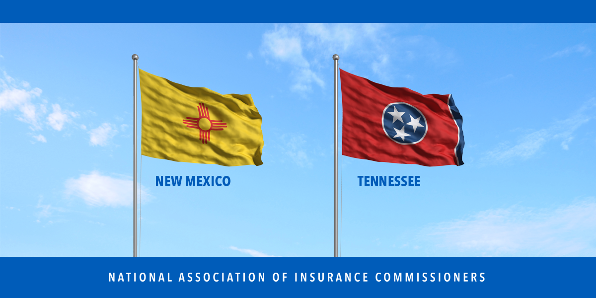 New Mexico and Tennessee Flags