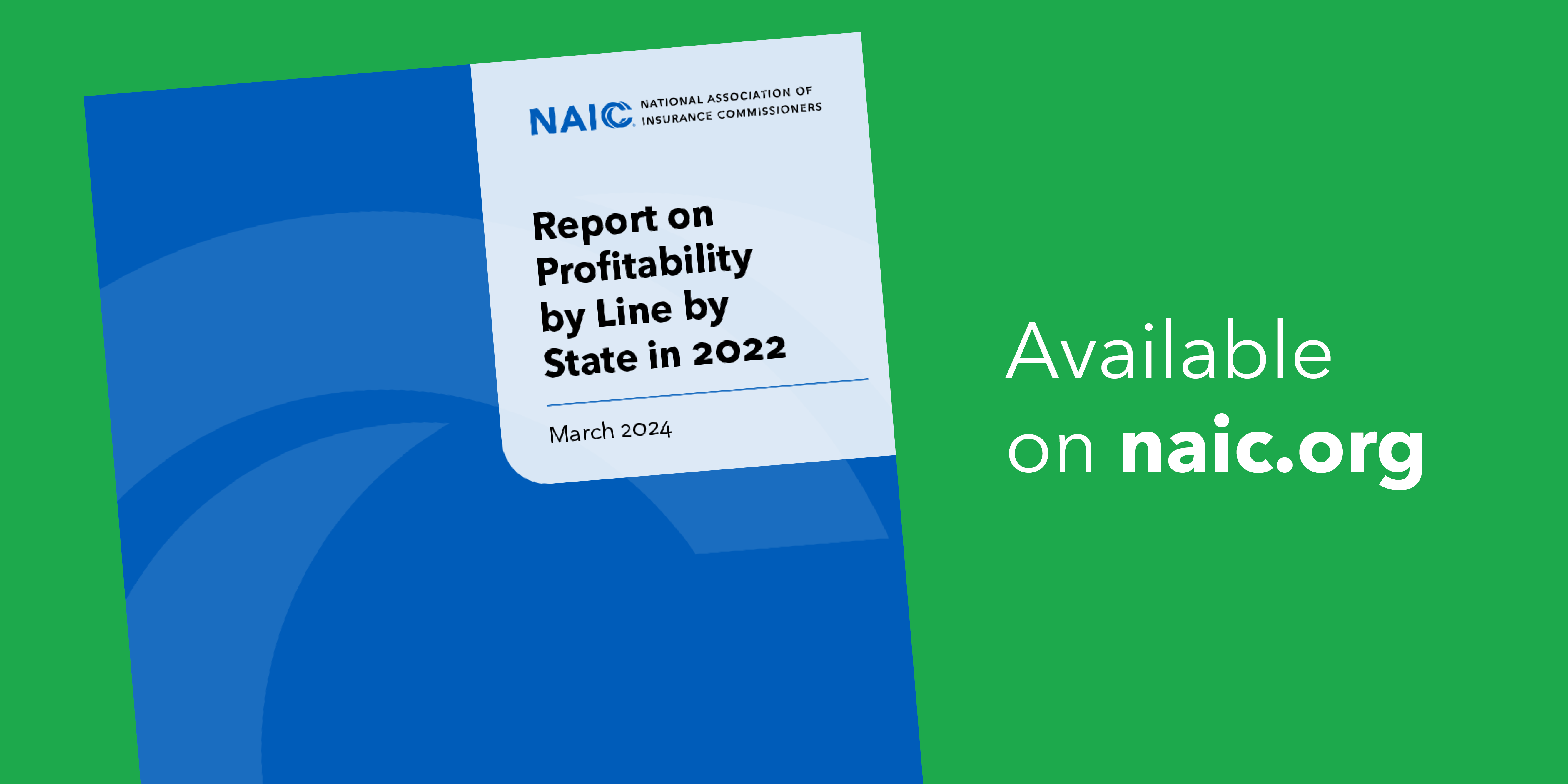 Blue cover of the Report on Profitability By Line By State in 2022 on a green background