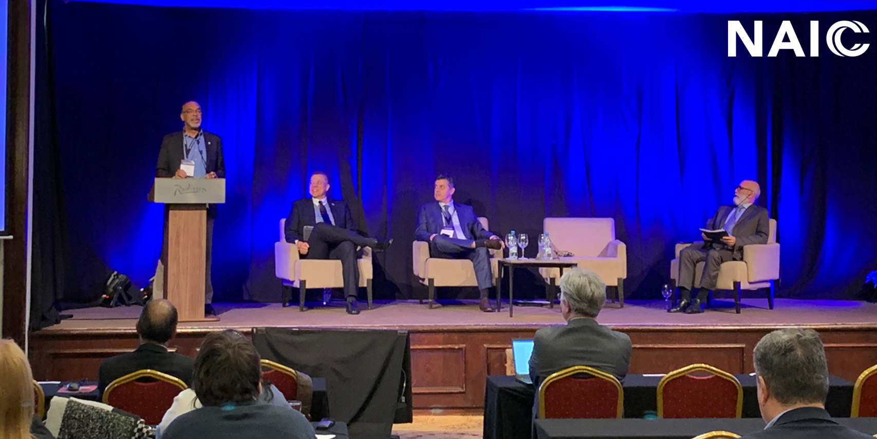 NAIC President and Connecticut Insurance Department Commissioner Andrew N. Mais Speaks During a Panel at the 2024 ASSAL Annual Conference in Montevideo, Uruguay, in May 2024.