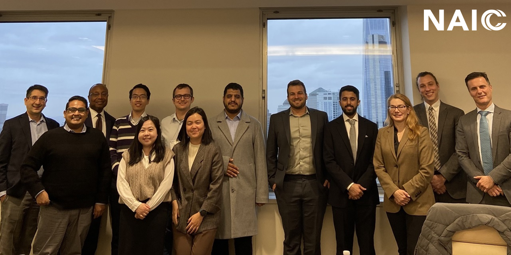 NAIC staff and 2023 Fall International Fellows Program participants at the NAIC’s Capital Markets & Investment Analysis Office in New York City.