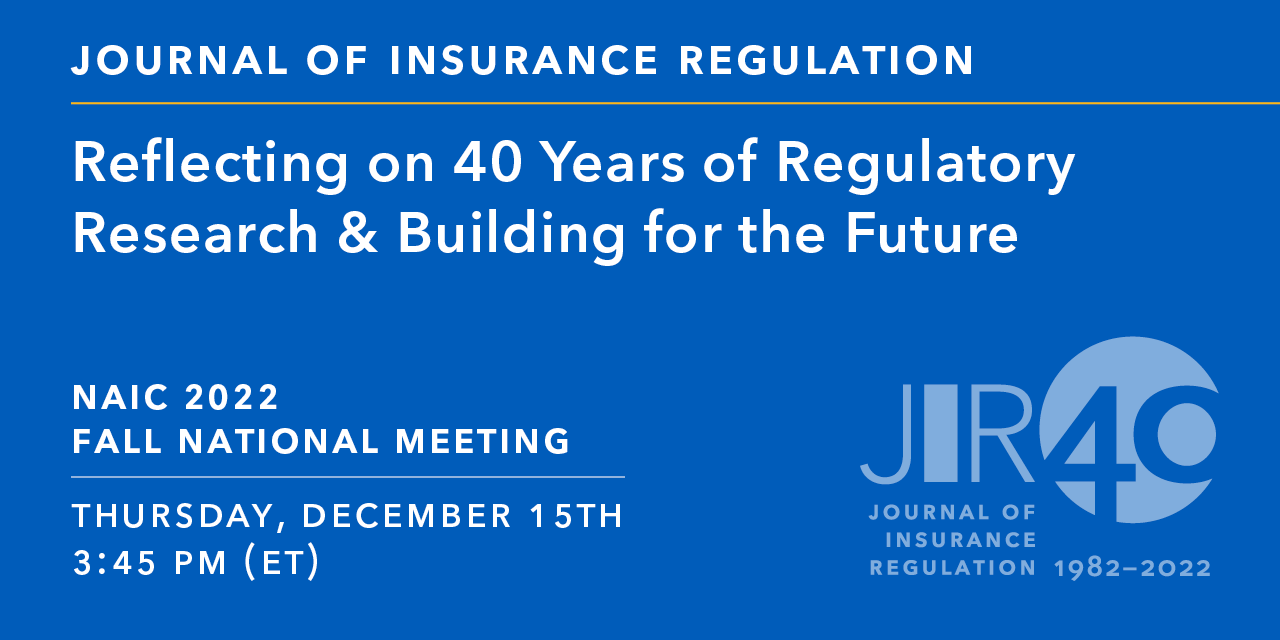Blue JIR 40th anniversary logo and 2022 Fall National Meeting special event details