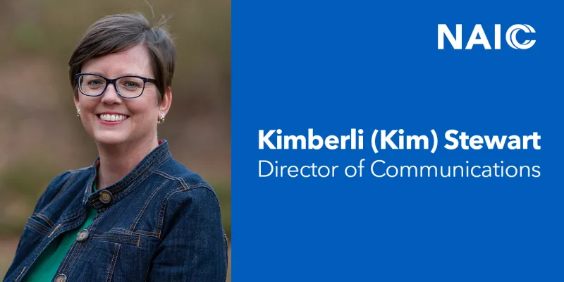 Headshot of Kim Stewart, the NAIC Director of Communications
