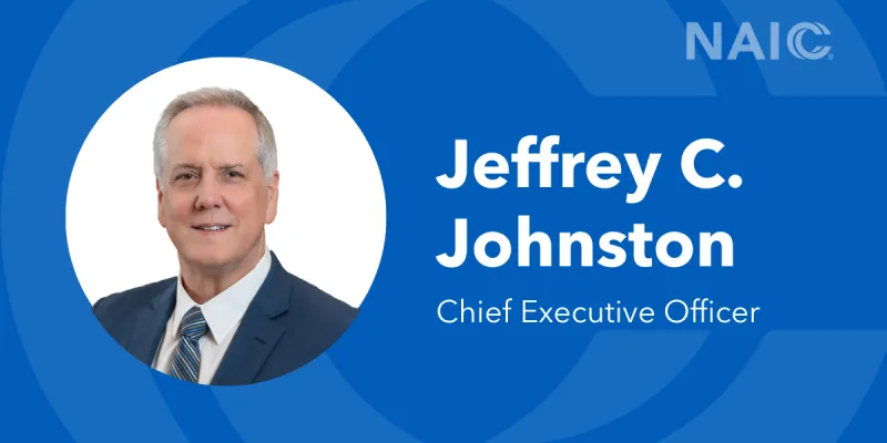 Picture of incoming NAIC CEO Jeffrey C. Johnston
