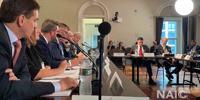 State insurance regulators meet with the FEMA Review Council at the White House on Sept. 30, 2025
