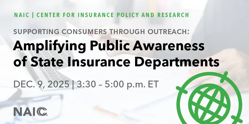 Graphic advertising CIPR session at the 2025 NAIC Fall National Meeting on Dec. 9.