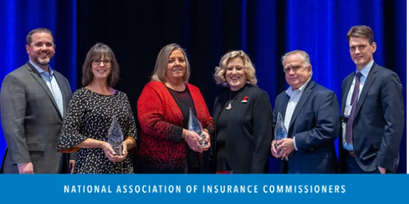 NAIC 2022 Dineen Award winners and their commissioners.